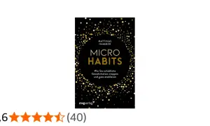 Buchcover "Micro Habits" von Matthias Hammer. Es zeigt, wie man mit kleinen Schritten schlechte Gewohnheiten ablegt und gute etabliert.