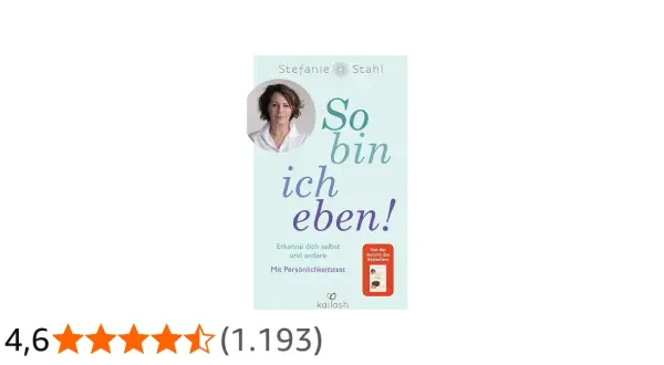 Buchcover "So bin ich eben!" von Stefanie Stahl. Enthält einen Persönlichkeitstest für Selbsterkenntnis. 16 personality test deutsch.