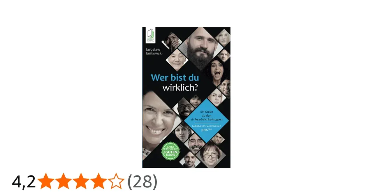 Buchcover "Wer bist du wirklich?" mit verschiedenen Gesichtern, die die Vielfalt der wer bin ich charaktere zeigen.